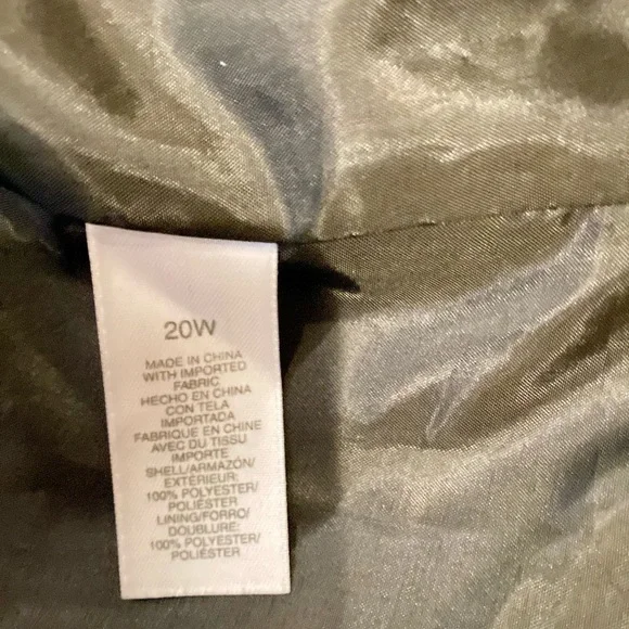 Liz Claiborne Black and Cream Patterned Blazer 20W - Picture 9 of 17